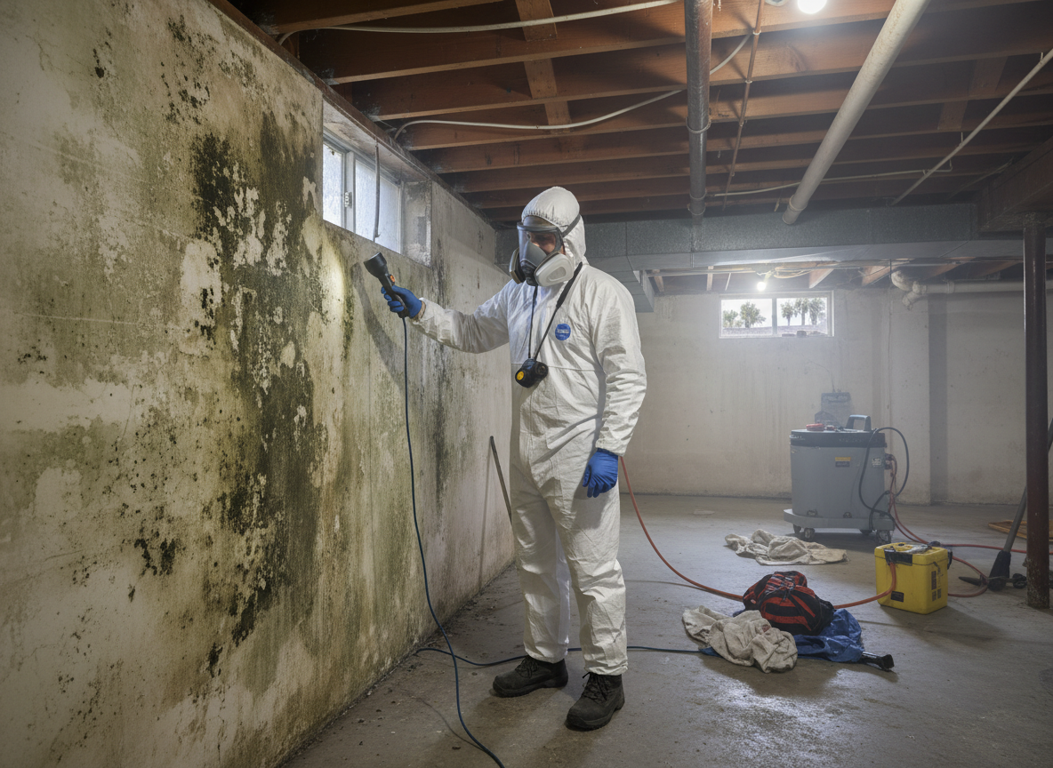 Basement mold inspection in Rancho Palos Verdes